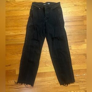 Women’s black Old Navy high rise O.G loose jeans size 4